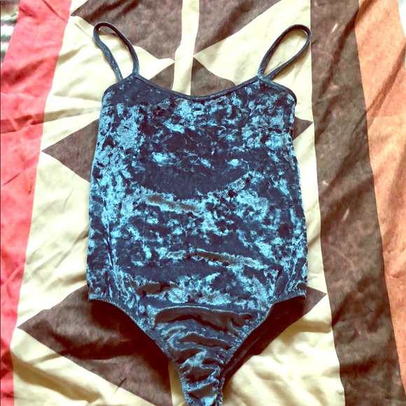 Other - Crushed blue velvet one piece